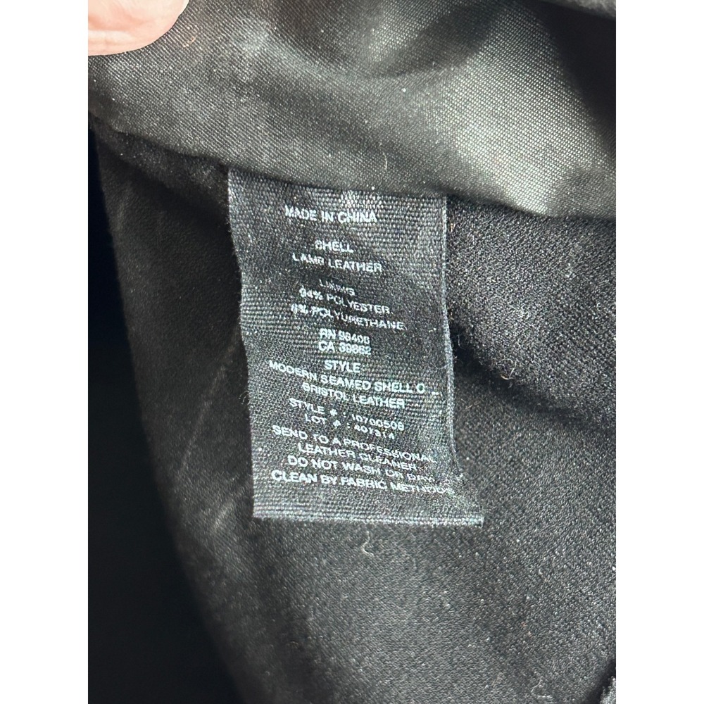 Theory Black‎ Lamb Leather Front Sleeveless Top Bristol Modern Seamed Shell S - Picture 5 of 7